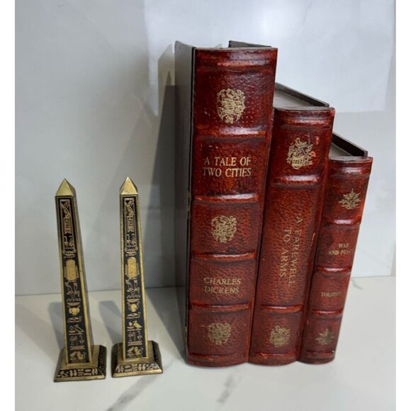 Vintage Egyptian Summit Collection with Gold Hieroglyphs Collectible - Picture 1 of 7